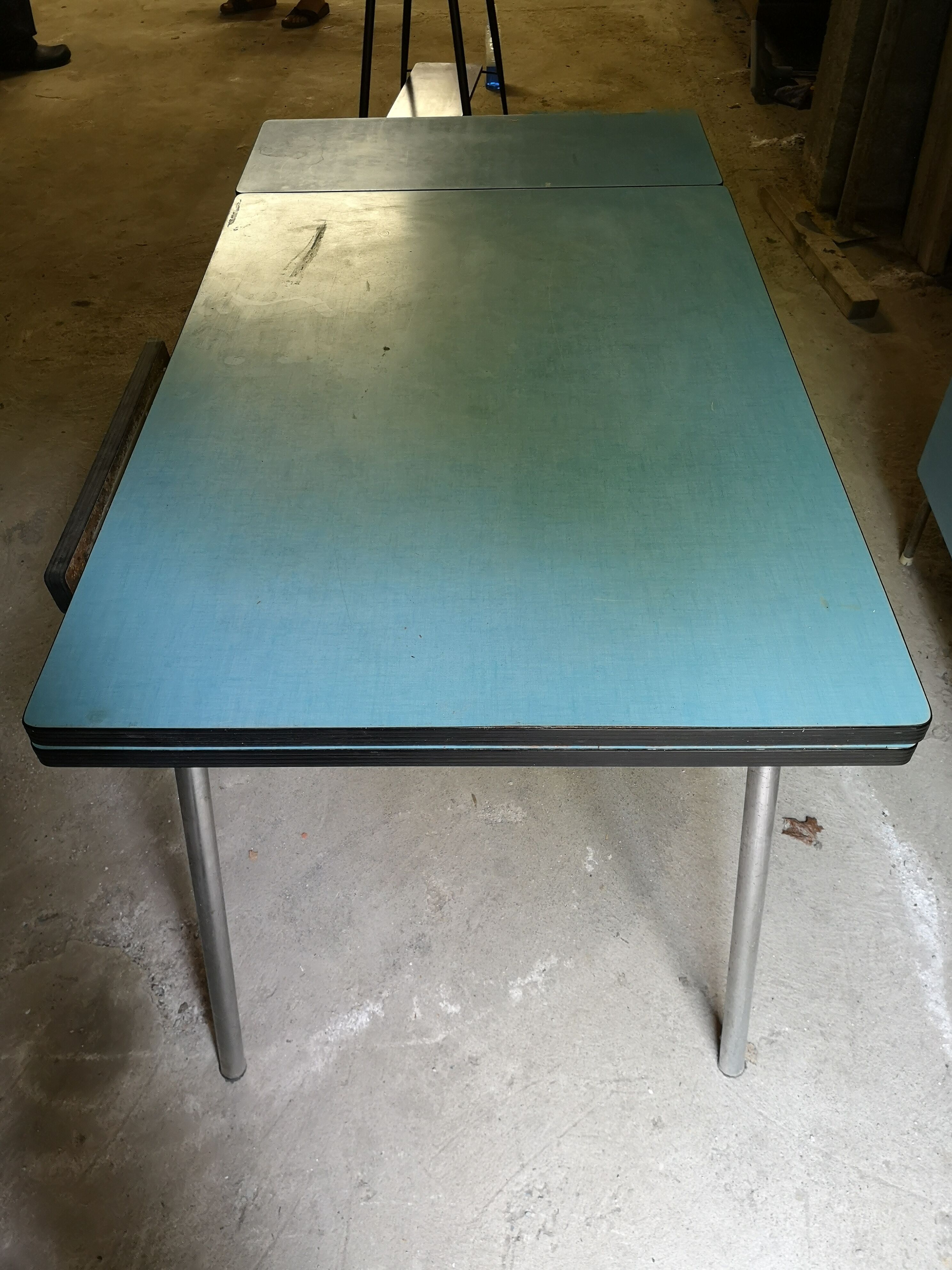 Blue formica dining set