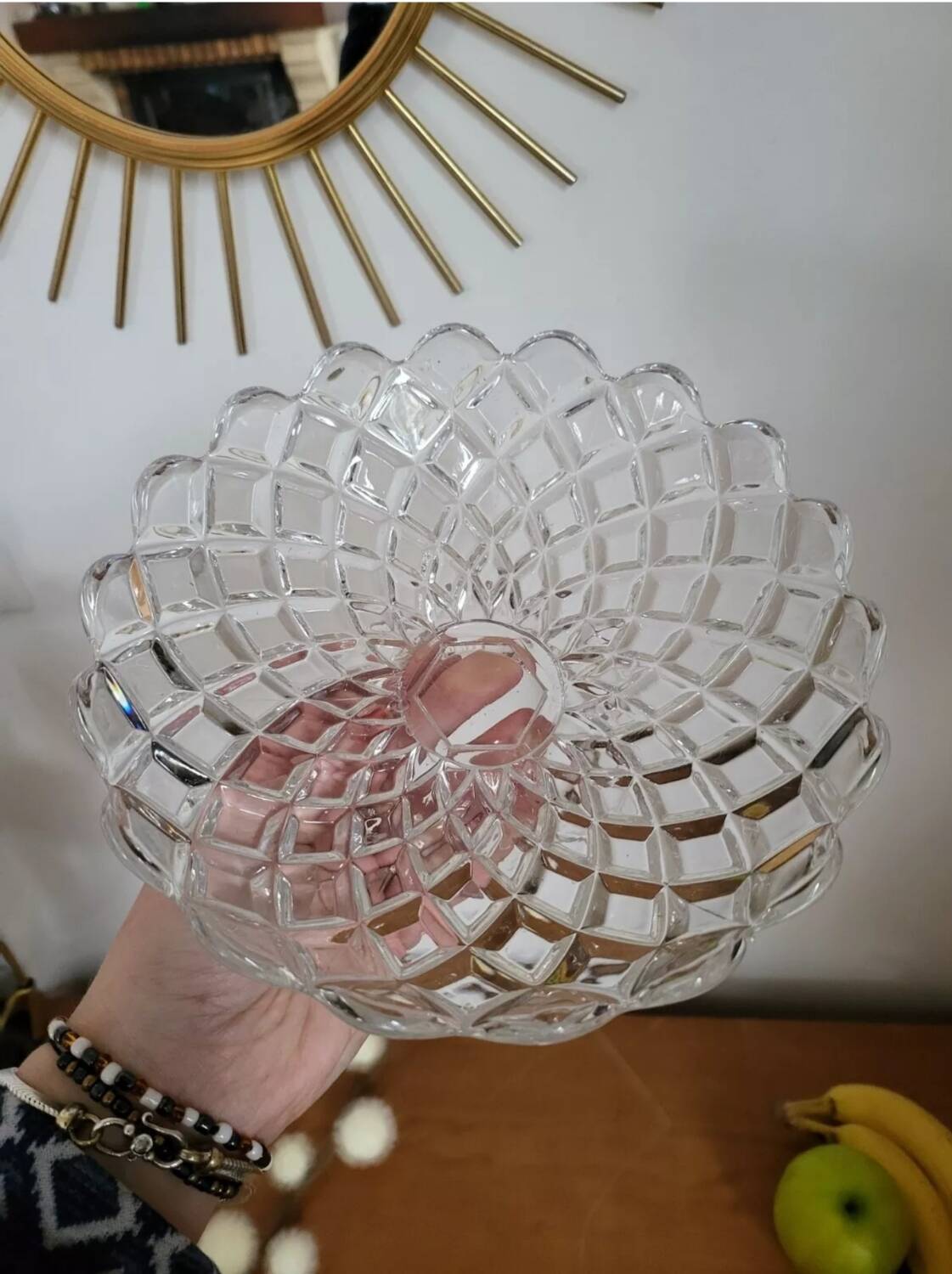 Baccarat Fruit Bowl Compotier In Molded Crystal