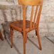 Ensemble de 4 chaises bistrot en bois courbé 3 barreaux  1935/40