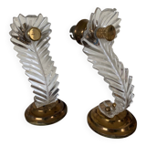 Pair of 1960s brass wall lights