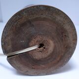 Vintage solid oak lamp base stamped H.44 cm