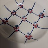 Set of six Badonviller soup plates with Normandy decor