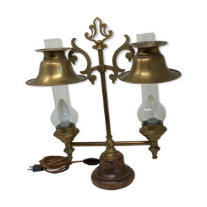 Lampe vintage en bois,