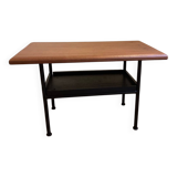 Side table / end table in wood and old metal