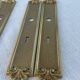 Lot vintage de 3 paires de plaques de porte en laiton lourd Lyon France
