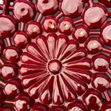 Burgundy braided ceramic bowl