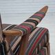 1960s, Swedish armchair, furniture wool fabric, oak wood, teak wood.