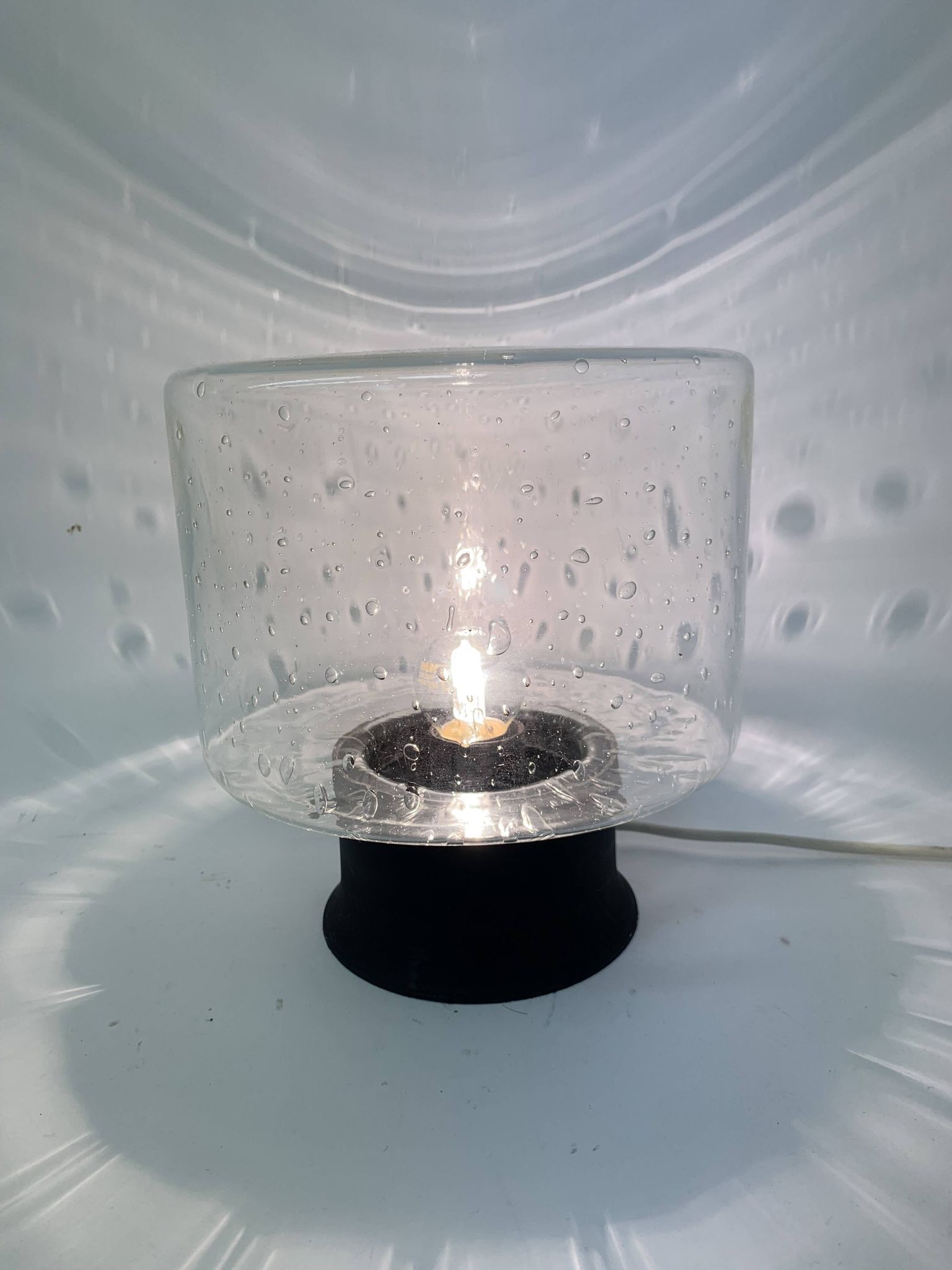 Plafonnier en verre design du milieu du siècle, années 1960