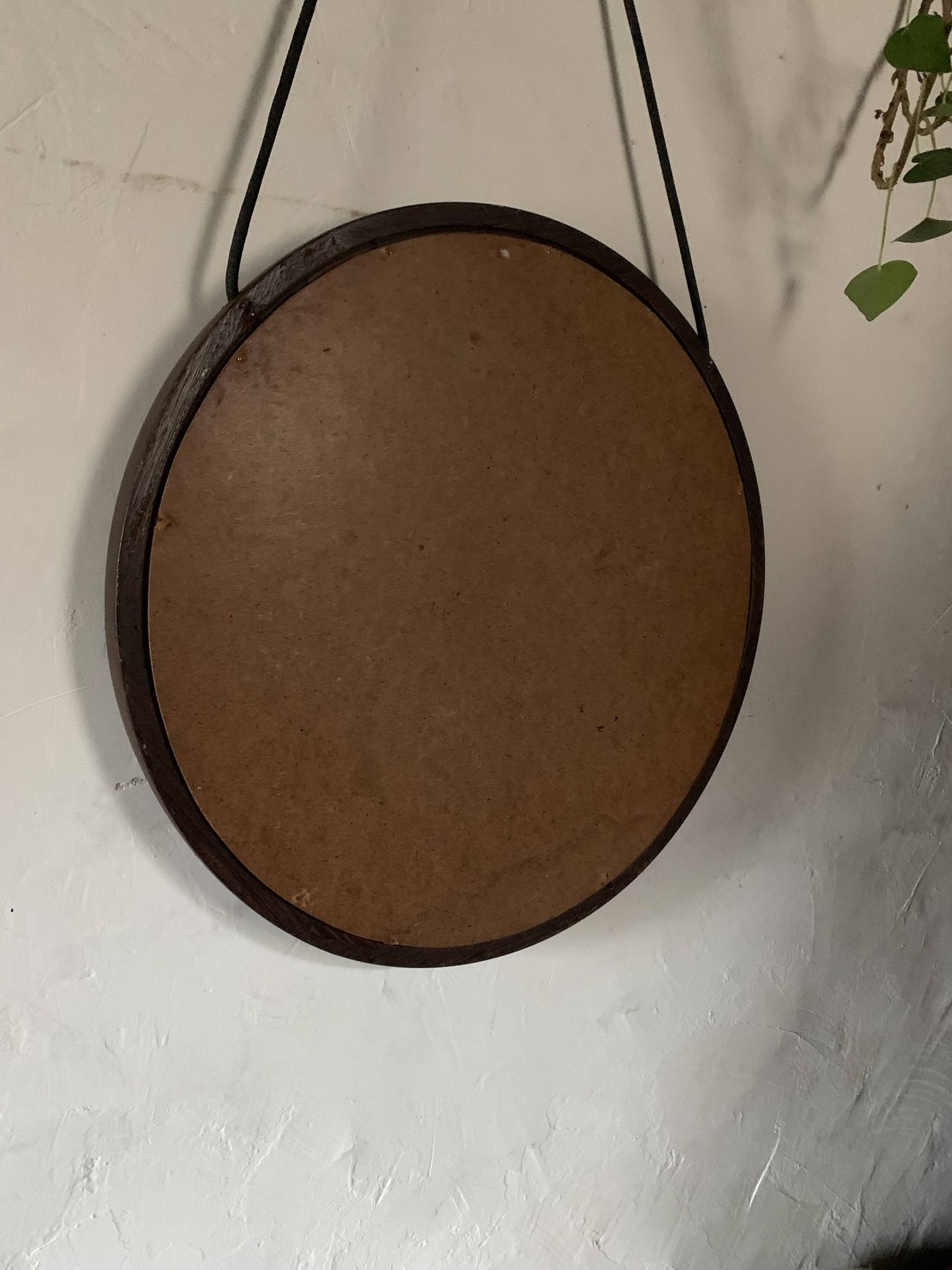 Vintage Scandinavian round wall mirror