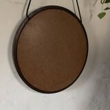 Vintage Scandinavian round wall mirror