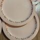 Set of 8 Longwy Betty plates – Art Deco – Pink earthenware