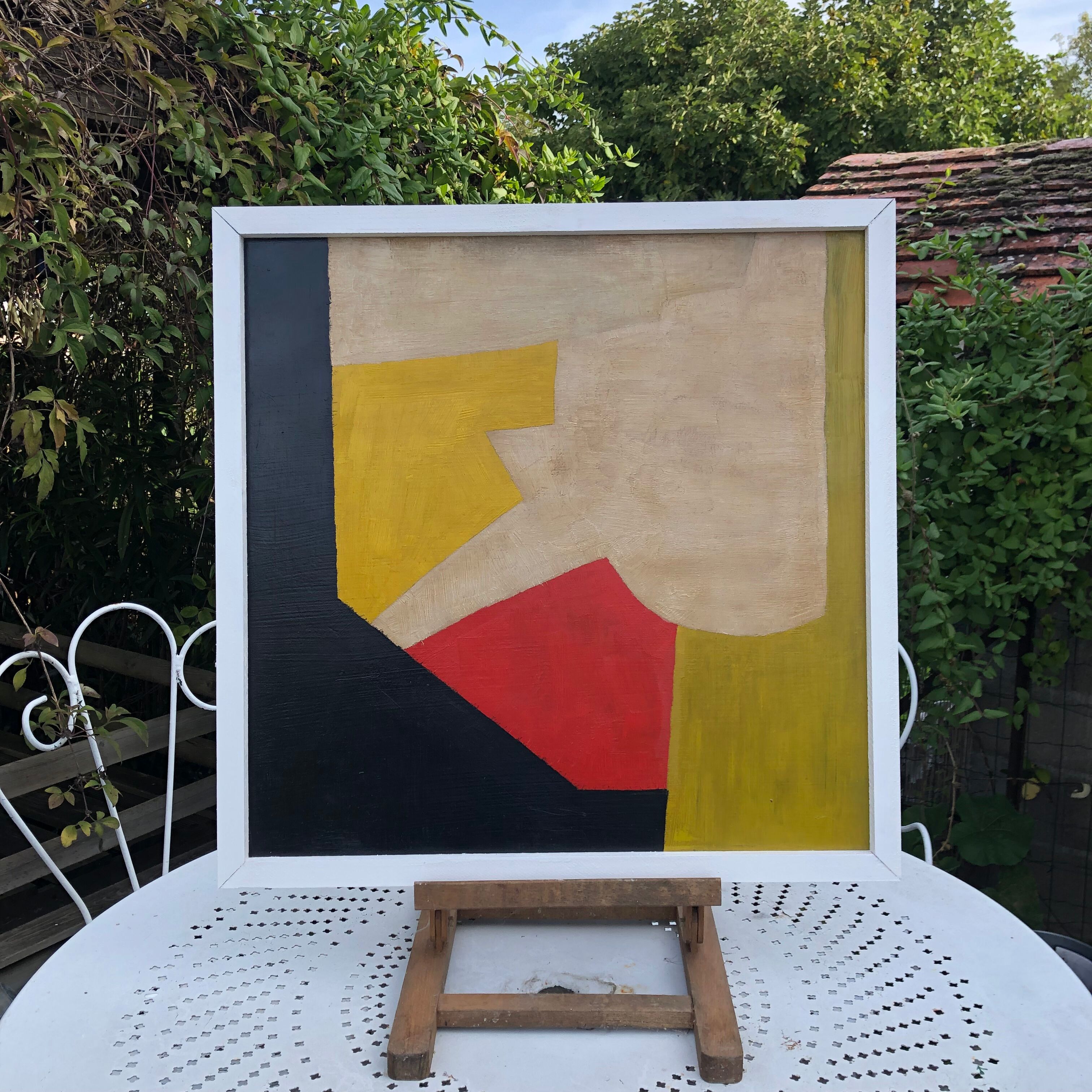 Oil on abstract panel