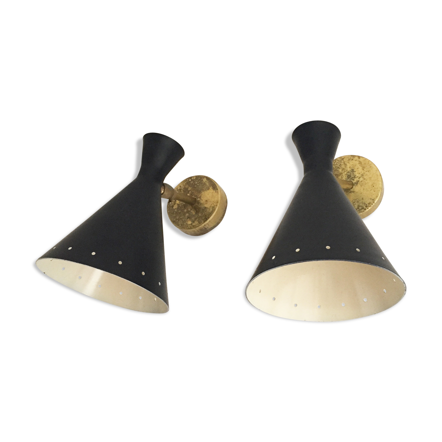 Paire d'appliques Italiennes des années 1950