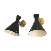 Paire d'appliques Italiennes des années 1950