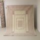 Carpet geometric design pastel colors pink and off-white year 70/80.