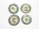 4 Vietri plates decorated by Fabbrica Ceramica Avallone, 1930s