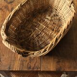 Wicker basket with two oval handles