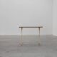20th century French bistro table with cast iron base and oak top