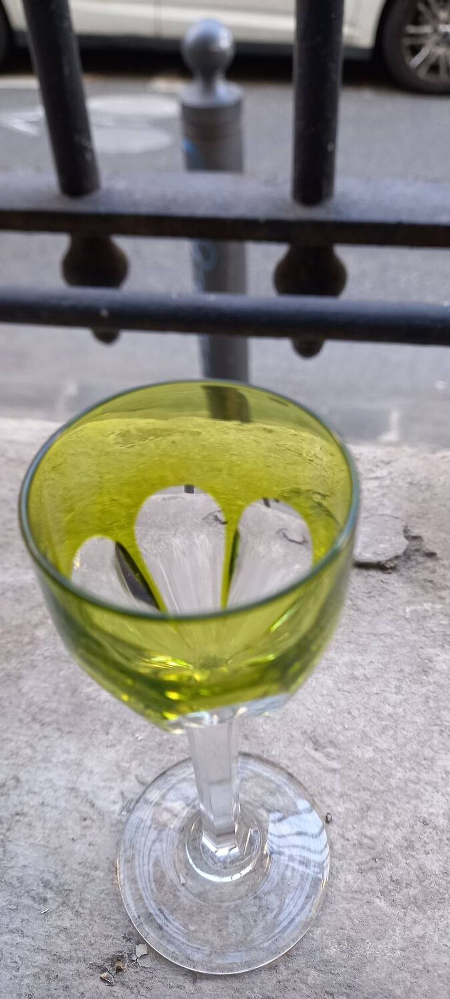 Verre à liqueur cristal Baccarat genova double vert chartreuse