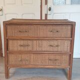 Rattan chest of drawers