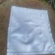6 cotton and linen napkins, pastel blue, embroidered, OG monograms,