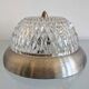 Mid-century crystal ceiling lamp with aluminium base 1960s