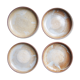 4 assiettes à dessert en grès émaillé