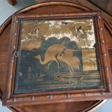 Asian Barber triptych mirror 33x33cm