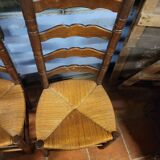 Set of 5 Picardy dining room chairs
