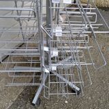 Wheeled metal display tower