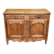 Louis XV buffet in light solid walnut from the 19th century.