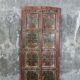 Indian door with 2-leaf floral motifs with 2 rings for wall mounting