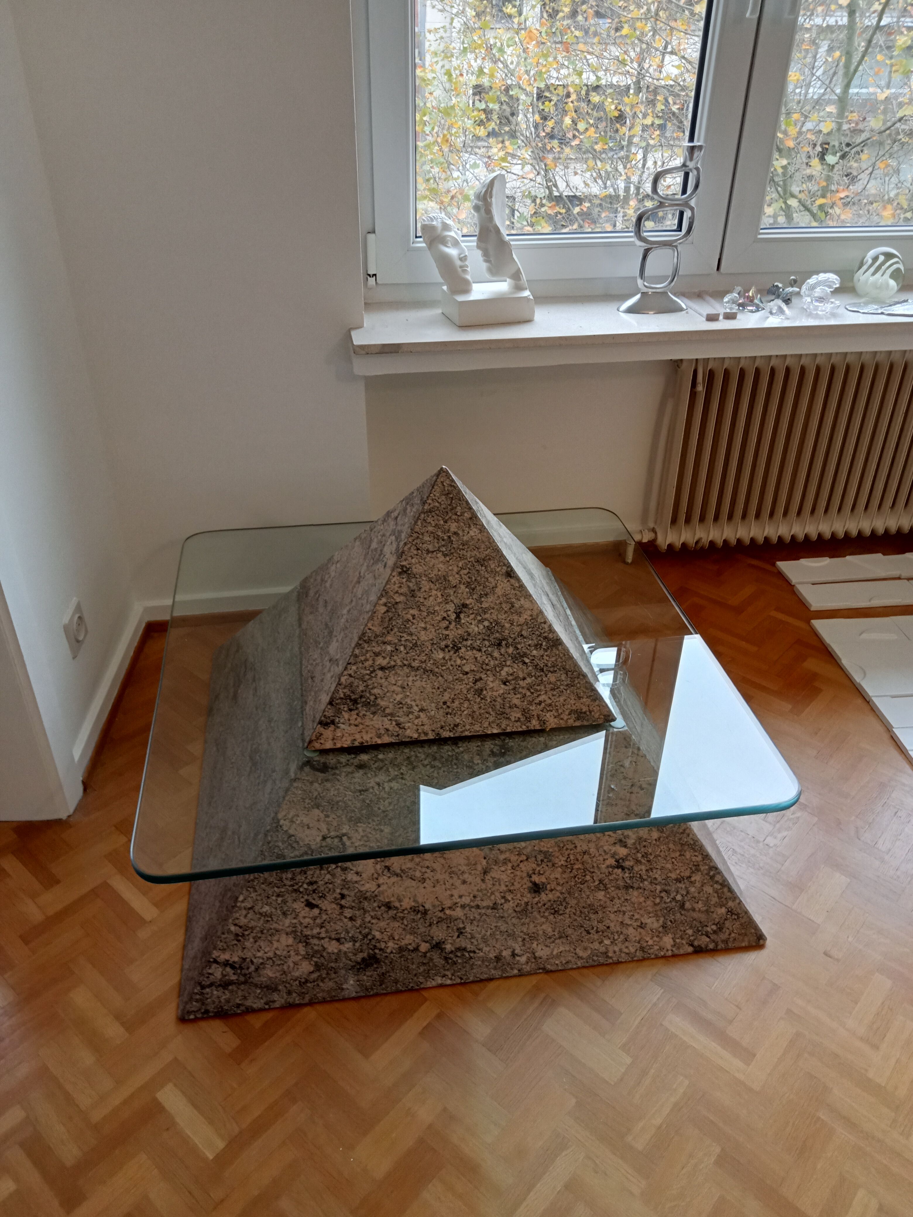 Granite pyramid table