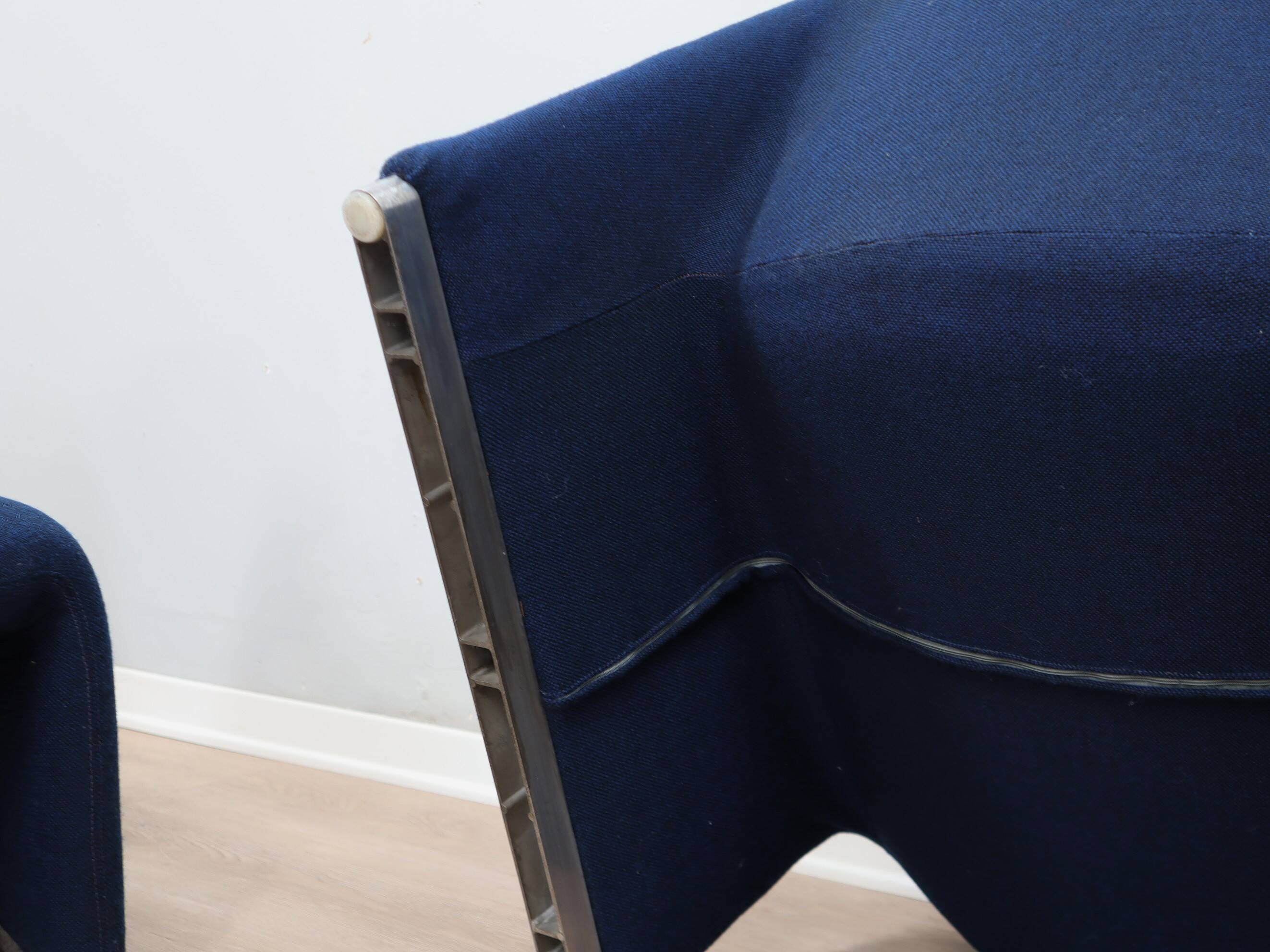 1970s Alky Armchairs by Giancarlo Piretti for Castelli. Restored Pair