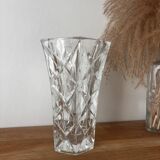 Vintage hexagonal cut crystal vase from Arques.