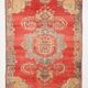 6X10 Vintage Red & Beige Made in Anatolian Turkish Vintage Rug, 184x296 Cm