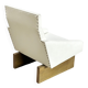 French Modernist Living Room Sofa Set In White Leather, 1950's