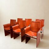 Ensemble de 6 chaises originales "Korium" par Tito Agnoli