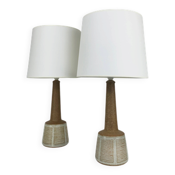Pair of ceramic table lamps by Esben Klint, Palshus, Denmark, 1960.