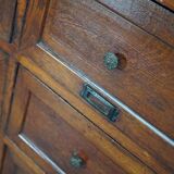 1870s oak apothecary cabinet
