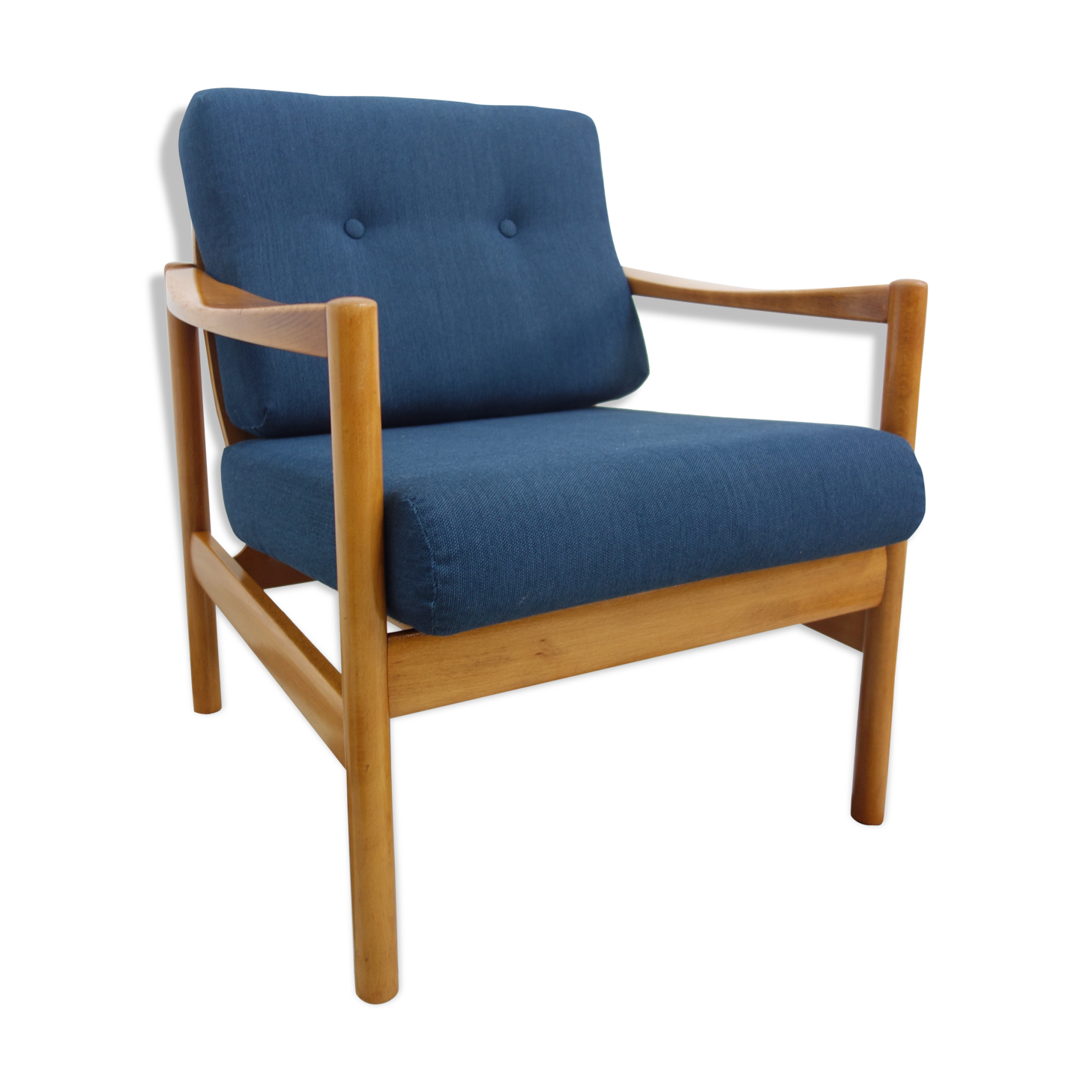 Walter knoll relax armchair 1960s in blue fabric