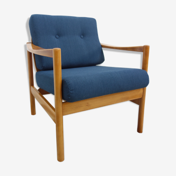 Walter knoll relax armchair 1960s in blue fabric