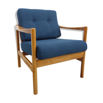 Walter knoll relax armchair 1960s in blue fabric