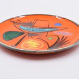 Atelier cerenne vallauris assiette à décor abstrait céramique des années 50 1950