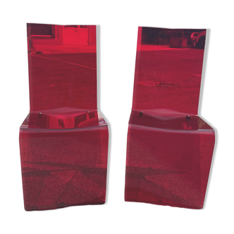 Set of 2 Roche Bobois chairs designed by Maurice Marty