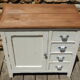 Antique sideboard / charming solid pine workshop furniture with a patina.