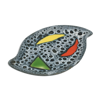 Fat Lava vintage ceramic pocket, signed Vallauris, France - 1960s
