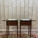 Paire de tables de chevets style Louis XVI avec tirette