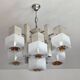 Vintage 9-light Scoliari chandelier for Mazzega, 1960s-70s