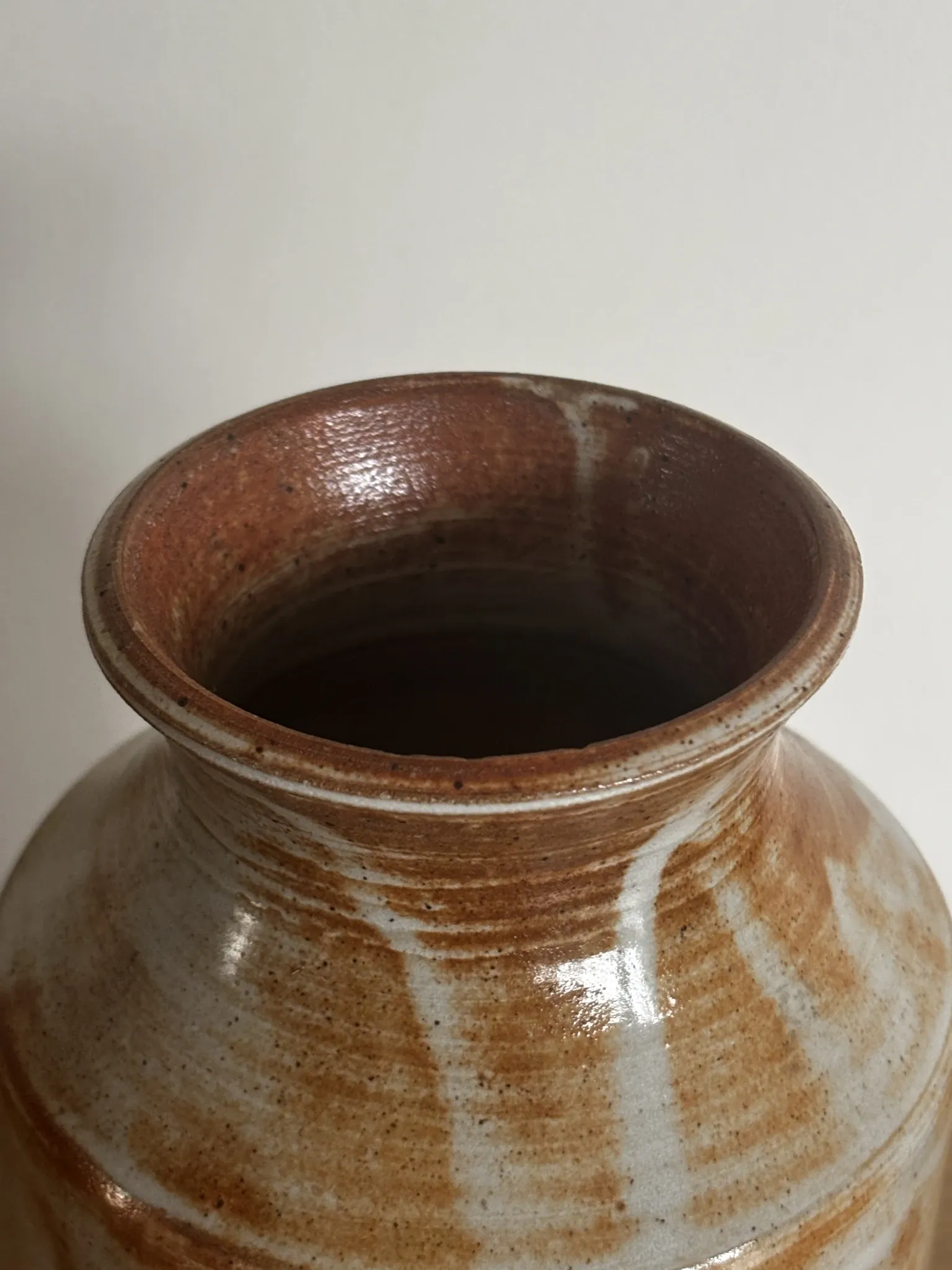 Glazed stoneware vase
